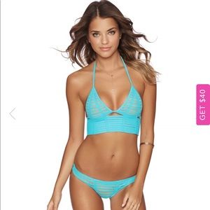 Beach Bunny Hard Summer Swimwear Aqua